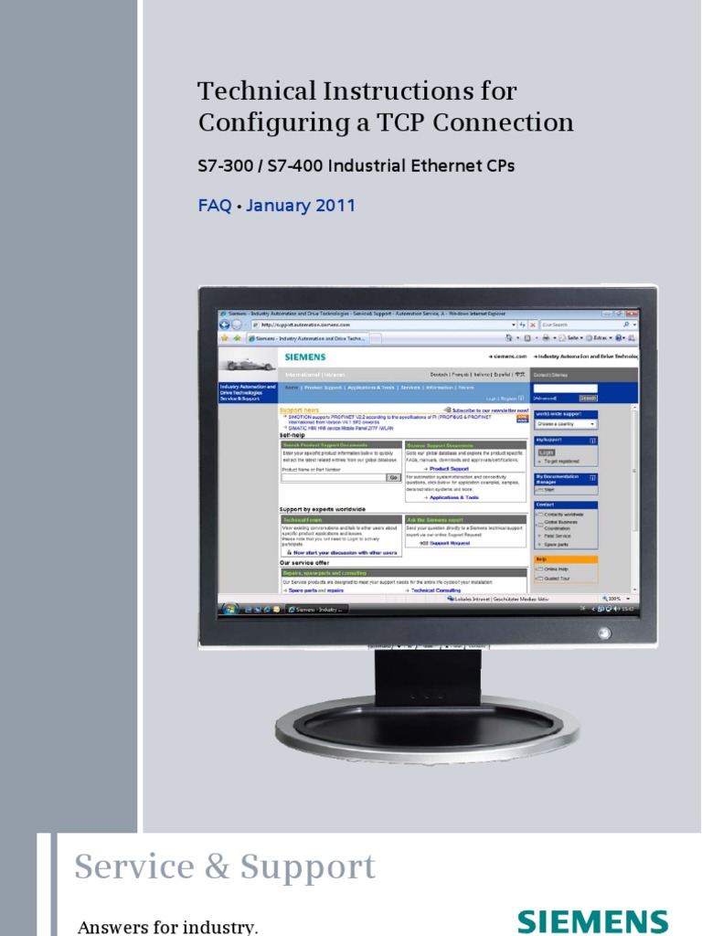 Technical Instructions For Configuring A TCP Connection | PDF | Ip ...