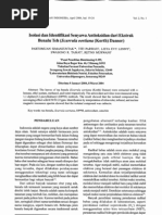 Isolasi dan Identifikasi Senyawa Antioksidan dari Ekstrak Benalu Teh (Scurulla oortiana) (Simanjuntak et al 2004)