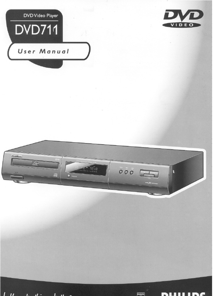 Philips User Manual Dvd Player 711 for Philips 711 Dvd Player Compact Disc Dvd