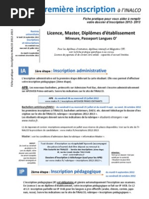 Lettre De Motivation Inalco Arabe
