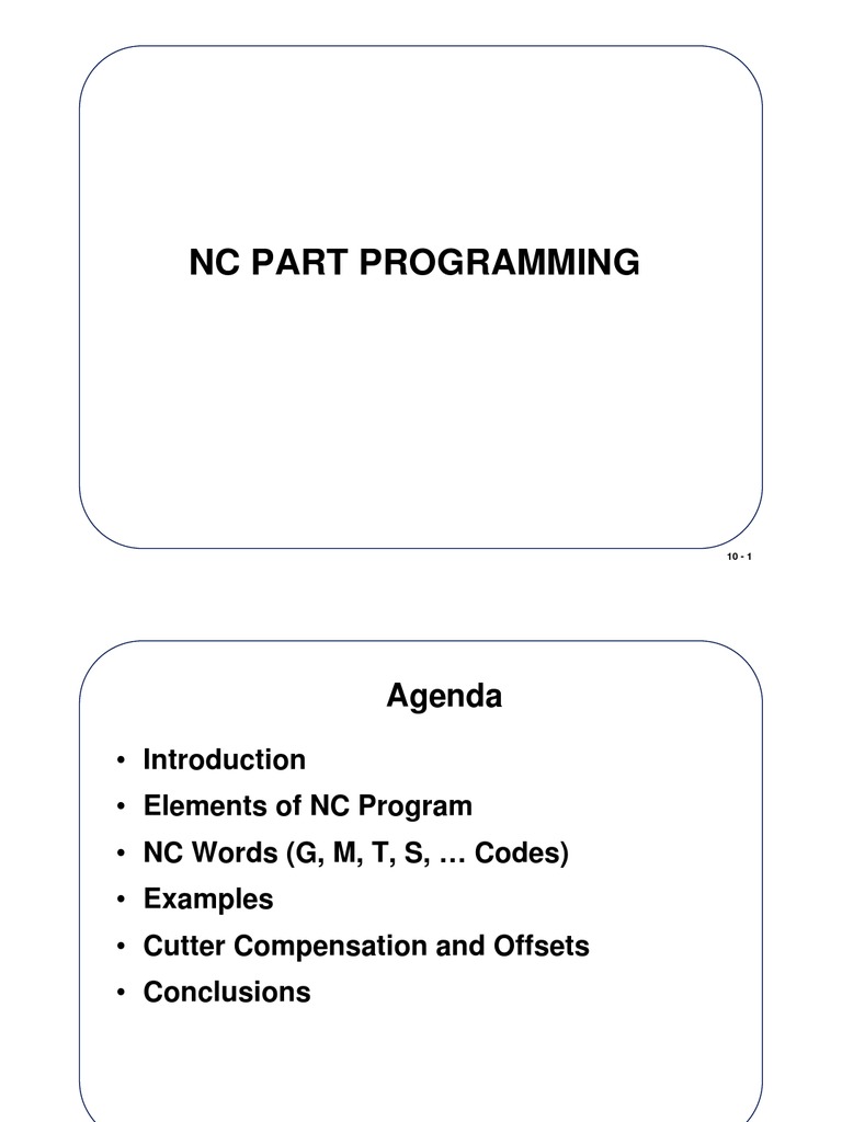 NC Part Programming | PDF | Drill | Machining