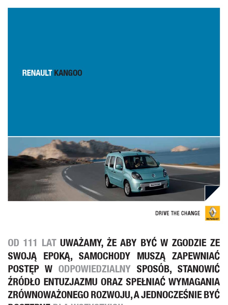 Instrukcja Obsługi Renault Kangoo 1 5 Dci