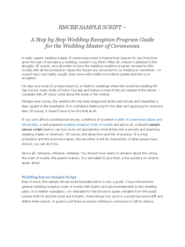 Emcee Sample Script Pdf