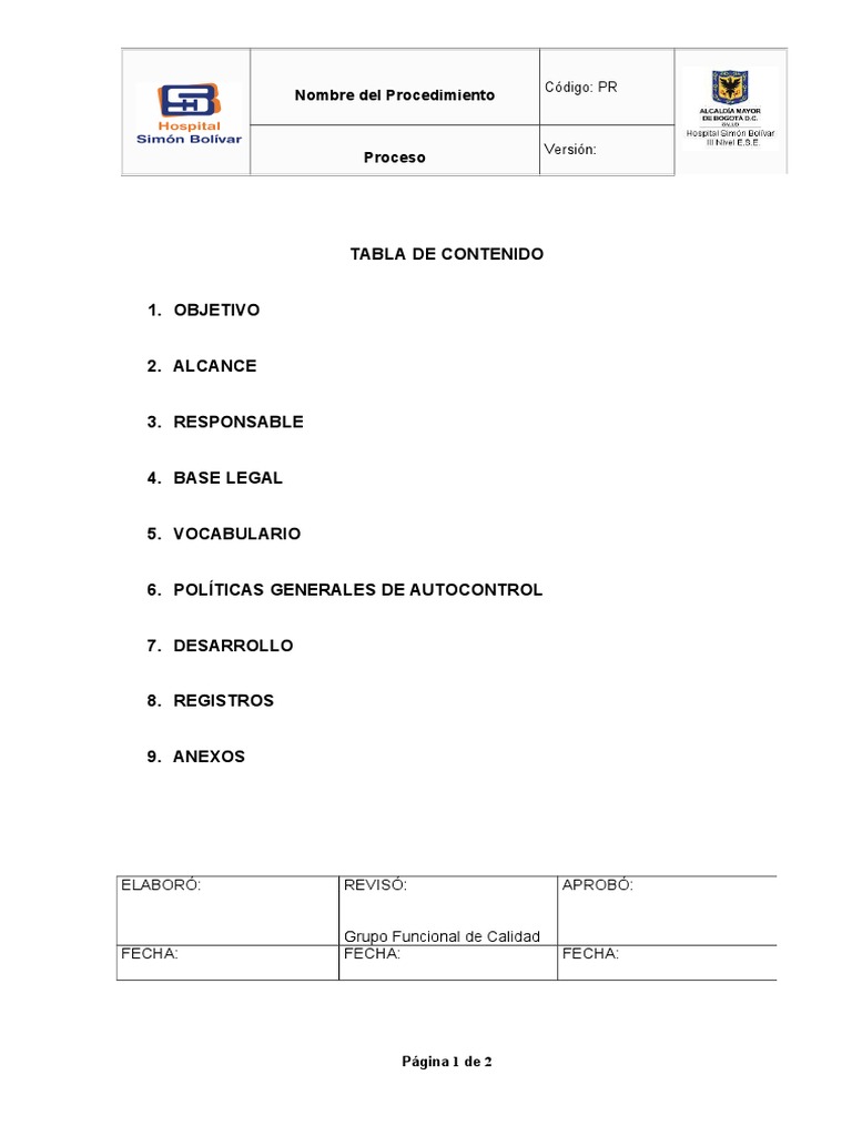 PLANTILLA PROCEDIMIENTO