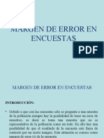 Margen de Error de Una Encuesta