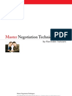 Master Negotiation Techniques by Ravinder Tulsiani