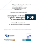 Ségrégation Socio-Spatiale Et Rénovation Urbaine Jean-Michel Lemonnier