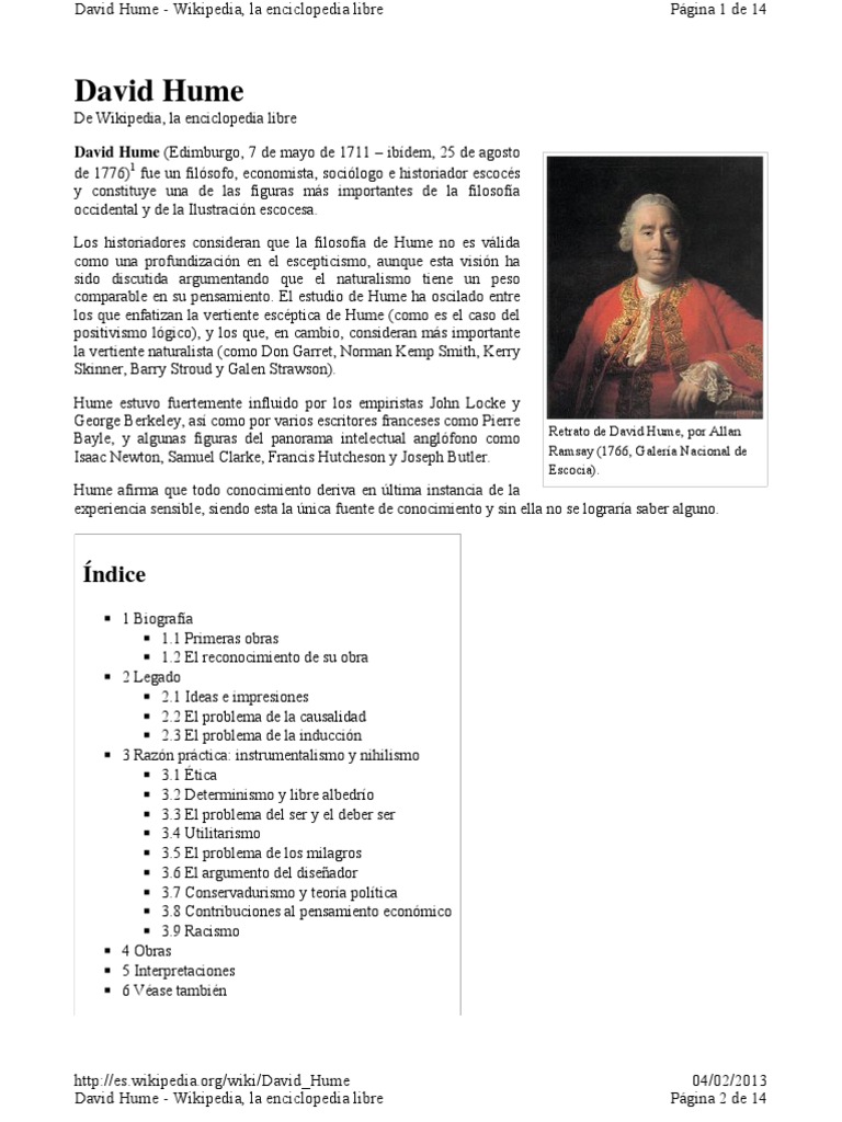 David Hume PDF | PDF | David Hume | Razonamiento inductivo
