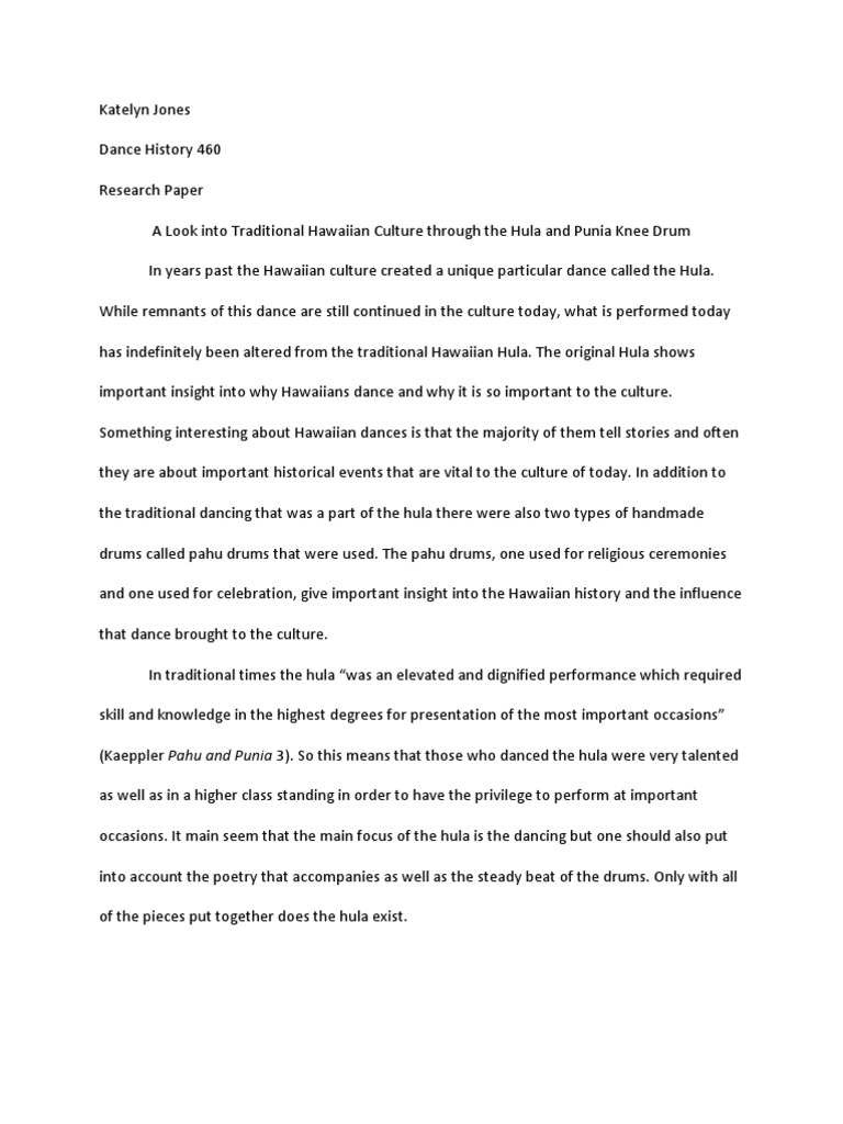 history of dance research paper