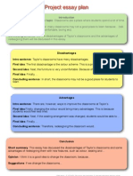 Project Essay Plan: About Seating Plan, Colour, Uncomfortable, Boring Etc)