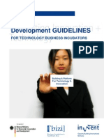 Development Guidelines For Technology Business Incubators