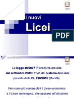 Nuovi Licei Senzaorari Senzasintesi MIUR 20 Gennaio 2009 Corretto