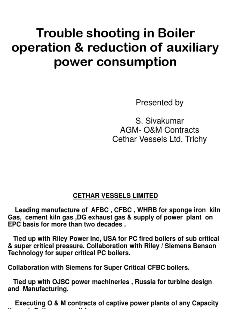 Trouble Shooting Of Boilers Boiler Steam
