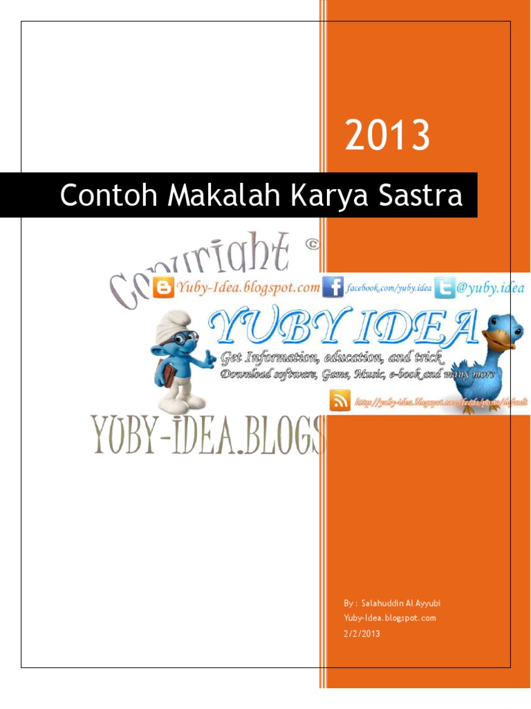 Makalah Karya Sastra Bahasa Indonesia