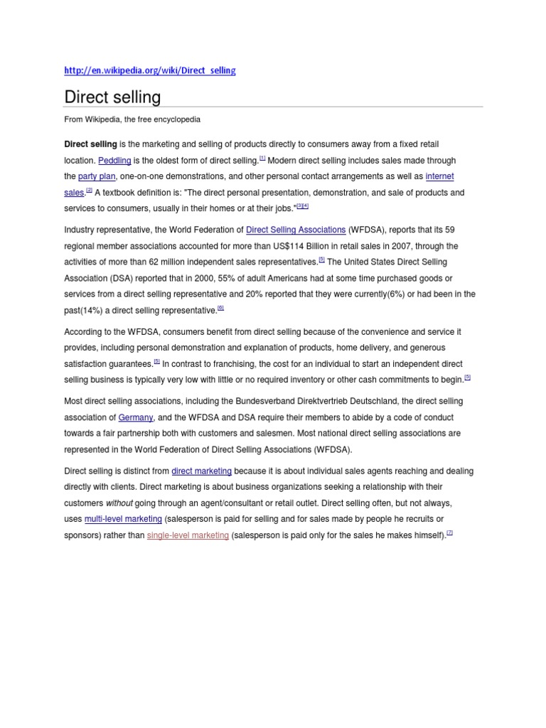 Understanding Direct Selling Dynamics | PDF | Strategic Management ...