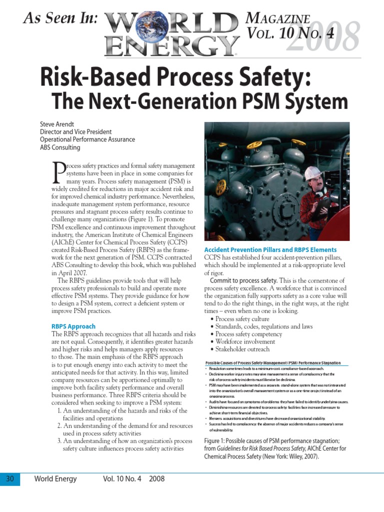 Risk Based Process Safety | PDF | Audit | Safety