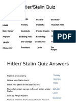 Hitler/Stalin Quiz: Gulag Georgia Ukraine Koba Trotsky Swastika Secretary Rudolph Hess