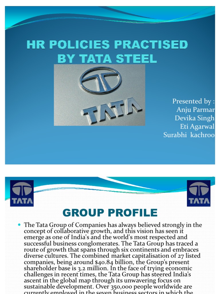 Tata Steel HR Policies Overview | PDF