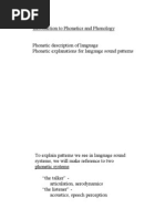 Introduction To Phonetics and Phonology