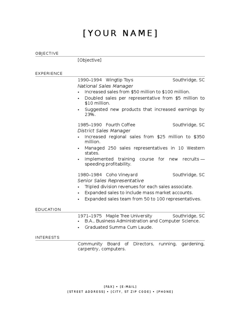 Sales Manager Resume Template | PDF | Business