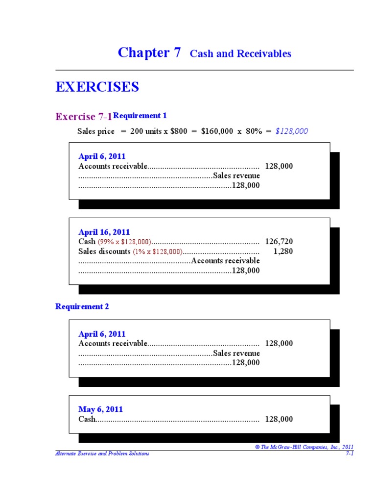 Accounting Alternate Solutions 7 | PDF | Bad Debt | Discounting