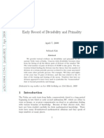 Early Record of Divisibility and Primality: April 7, 2009