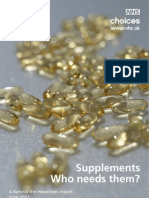 Should you use supplements? A report by the NHS UK.