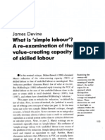 What is 'simple labour'?
A re-examination of the
value-creating capacity
of skilled labour