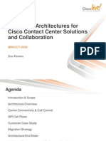 SIP-Based Architectures For Cisco Contact Center Solutions and Collaboration