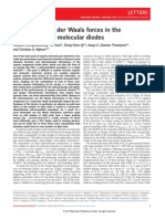 The Role of Van Der Waals Forces in The Performance of Molecular Diodes