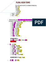 Plural Noun Forms