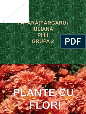 Describe cavity Fjord Plante Cu Flori | PDF