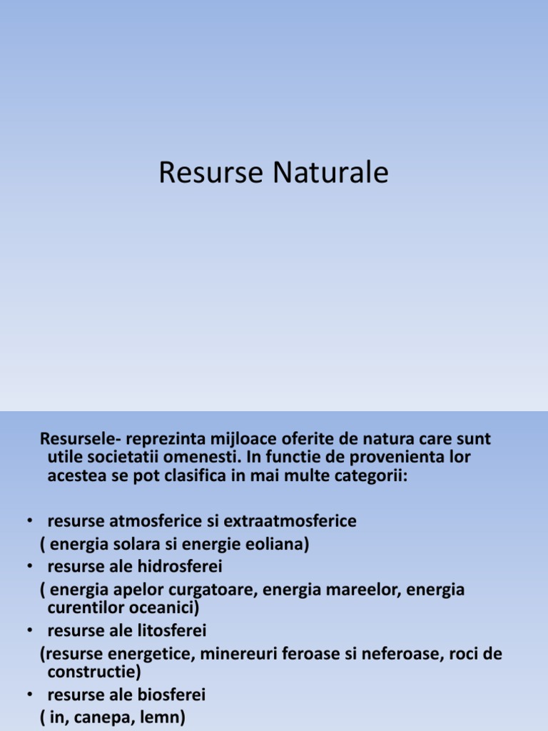Resurse Naturale