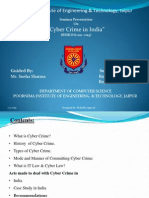 "Cyber Crime in India": Poornima Institute of Engineering & Technology, Jaipur
