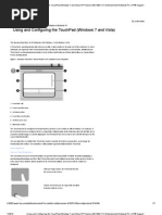 Using and Configuring The Touchpad (Windows 7 and Vista)