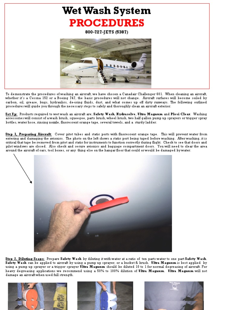 Washing Aircraft | PDF | Fuselage | Dust