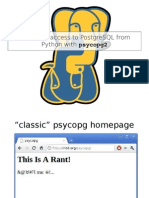 Advanced PostgreSQL Access from Python with Psycopg2