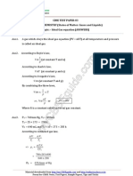 Cbse Test Paper-03 CLASS - XI CHEMISTRY (States of Matter: Gases and Liquids) Topic: - Ideal Gas Equation (ANSWERS)