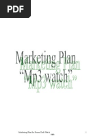 Download Marketing Plan of Mp3 Watch Self made Product by majid SN12398844 doc pdf