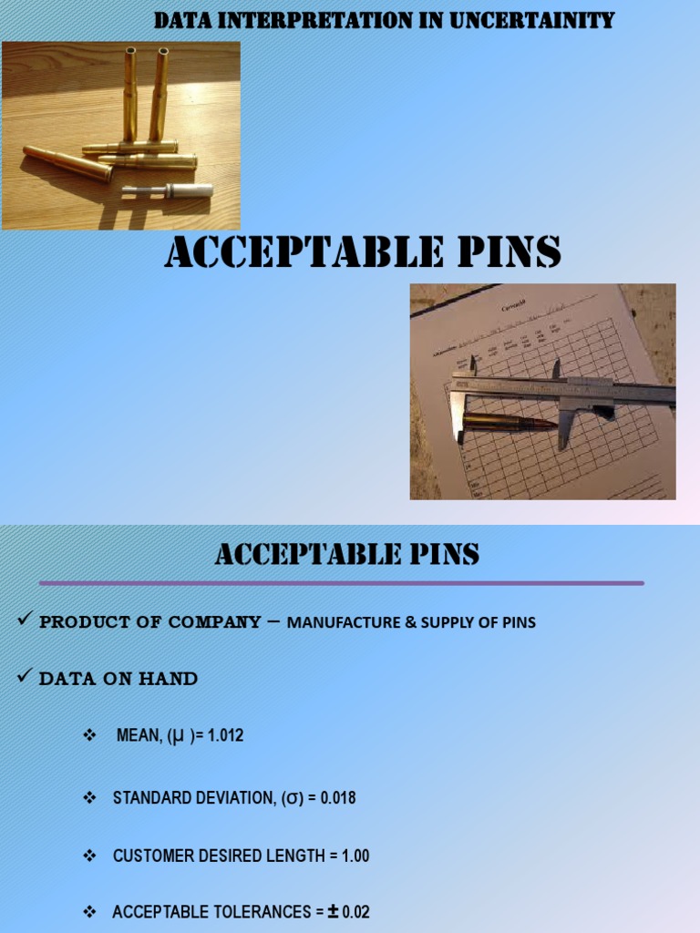 Acceptable Pins Data Analysis | PDF