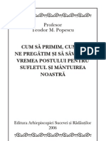 Teodor M. Popescu, Vremea Postului Pentru Suflet. Mantuirea Noastra