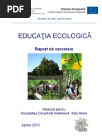 Proiect Didactic Activitate Integrata Educatie Ecologica