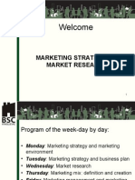 Welcome: Marketing Strategy and Market Research