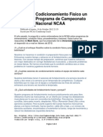 Condicionamiento Físico Un Programa de Campeonato Nacional NCAA PDF