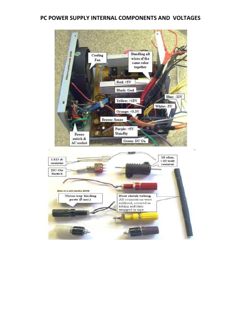 PC Power Supply Components & Voltages | PDF