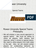 Rowan University Special Teams Philosophy