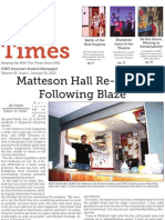 Matteson Hall Re-Opens Following Blaze: Times