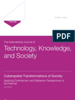 Cyberspatial Transformations of Society: Applying Durkheimian and Weberian Perspectives To The Internet.