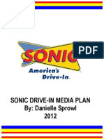 Dani Sprowl Sonic Media Plan 2012