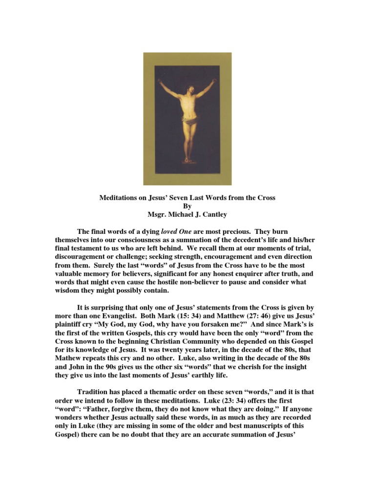 Meditations on Jesus' Last Words | PDF | Jesus | Gospel Of John